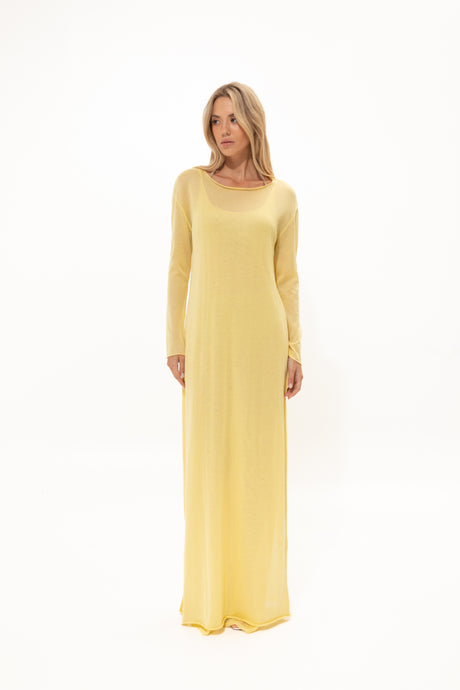 CHAMOMILE YELLOW DOUBLE-LAYERED DRESS