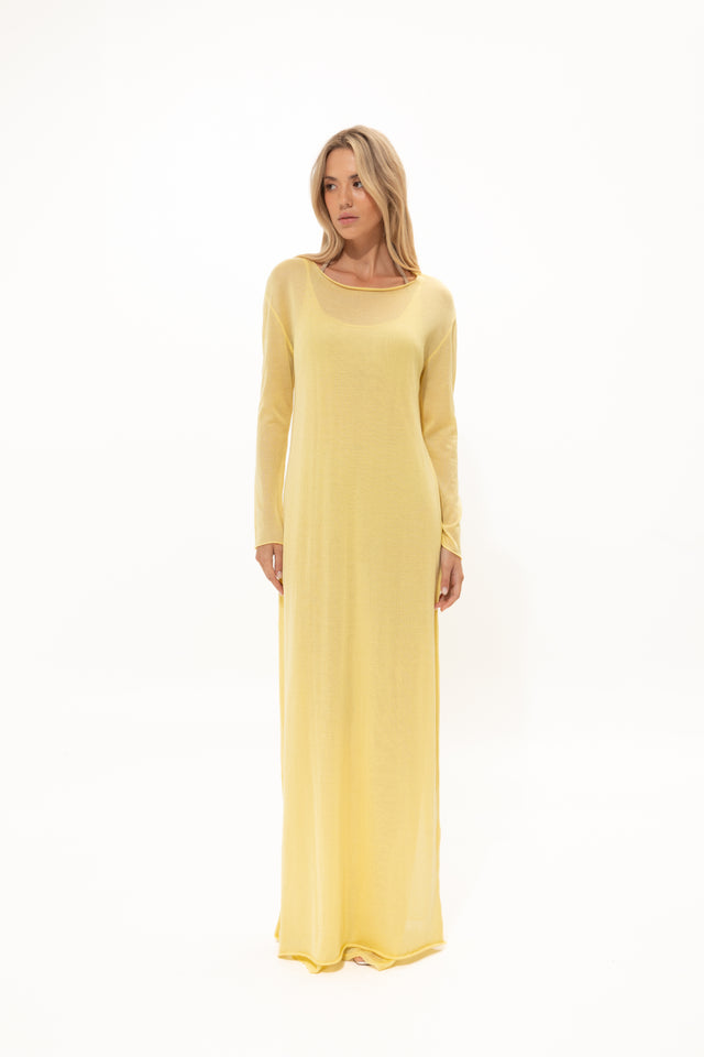 CHAMOMILE YELLOW DOUBLE-LAYERED DRESS