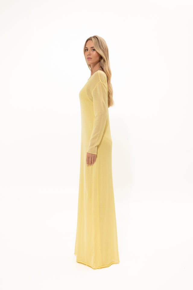 CHAMOMILE YELLOW DOUBLE-LAYERED DRESS