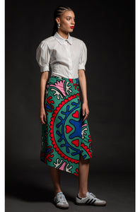 UNITY ENVELOPE MIDI SKIRT