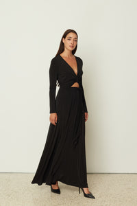 LONG TYE DRESS BLACK ONE SIZE