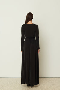 LONG TYE DRESS BLACK ONE SIZE