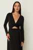 LONG TYE DRESS BLACK ONE SIZE