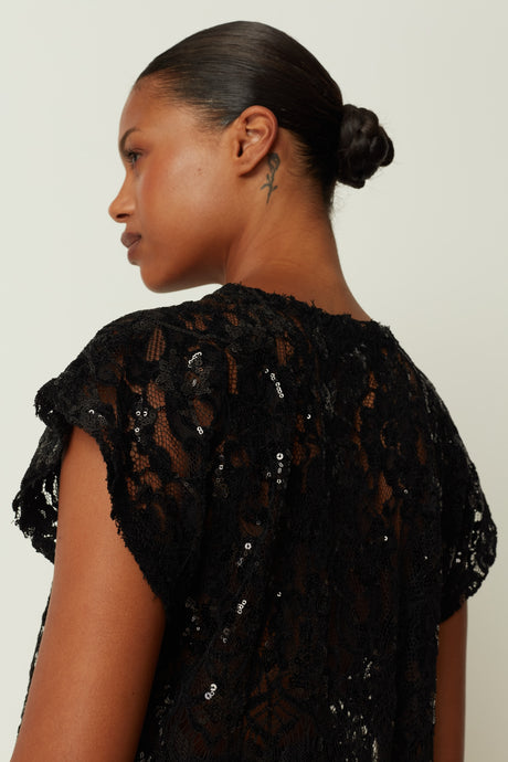 LACE TOP BLACK ONE SIZE