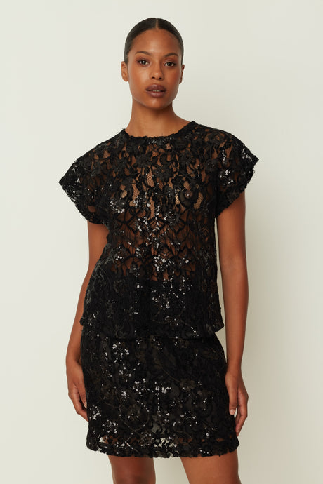 LACE SKIRT BLACK