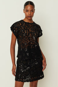 LACE TOP BLACK ONE SIZE