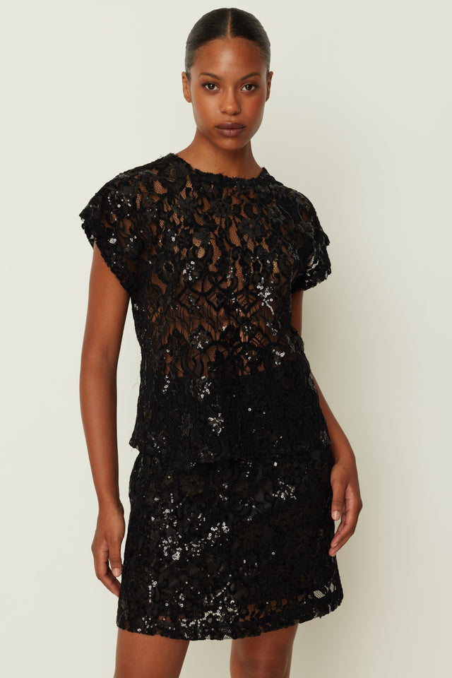 LACE TOP BLACK ONE SIZE