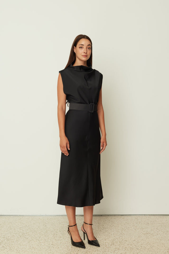 HIGH NECK DRESS BLACK