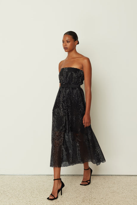 BEADED DRESS BLACK ONE SIZE