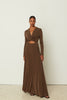 LONG TYE DRESS BROWN ONE SIZE