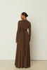 LONG TYE DRESS BROWN ONE SIZE