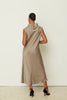 HIGH NECK DRESS GREY
