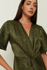 DRAPE TWIST DRESS KHAKI