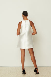 DUCHESS SHORT DRESS WHITE