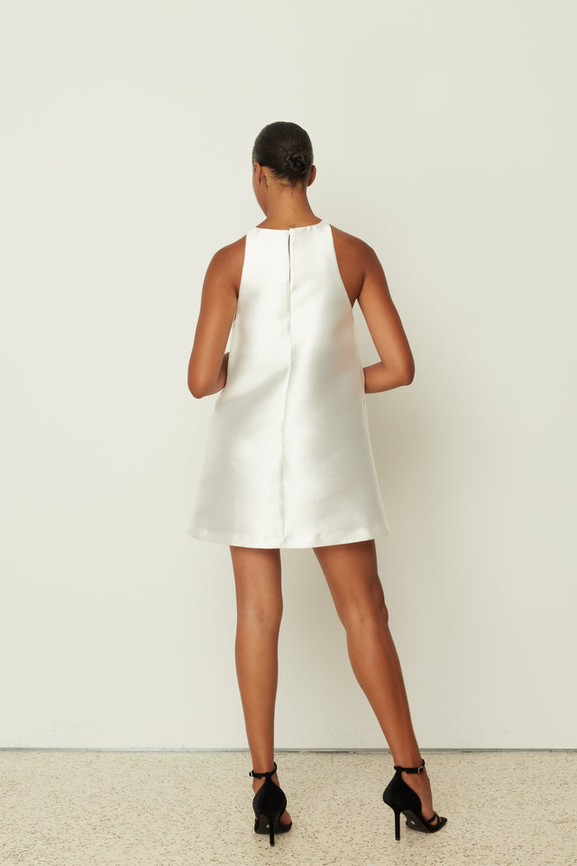 DUCHESS SHORT DRESS WHITE