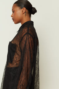 LACE SHIRT BLACK ONE SIZE