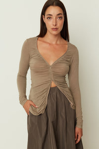 ZIP TOP BEIGE ONE SIZE