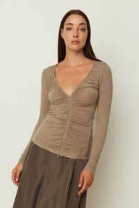 ZIP TOP BEIGE ONE SIZE