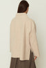 V NECK KNIT TOP CREAM ONE SIZE