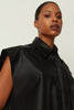 METALLIC SHIRT DRESS BLACK ONE SIZE