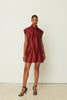 METALLIC SHIRT DRESS CHILI ONE SIZE