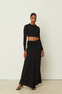 DRAPE SKIRT BLACK