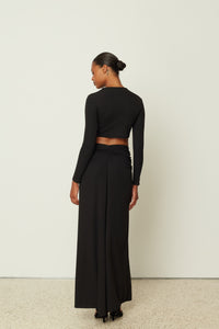 DRAPE SKIRT BLACK