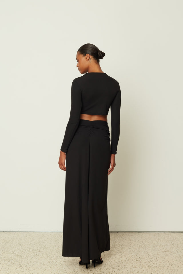 DRAPE SKIRT BLACK