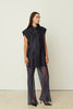 METALLIC SHIRT DRESS BLUE ONE SIZE