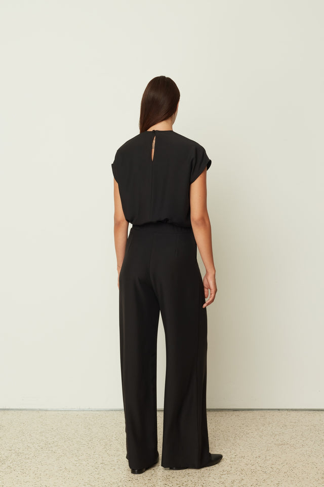 BLACK WIDE LEG PANTS