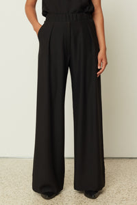 BLACK WIDE LEG PANTS