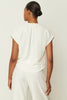 WHITE PLEATED TOP