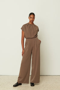 BROWN WIDE LEG PANTS