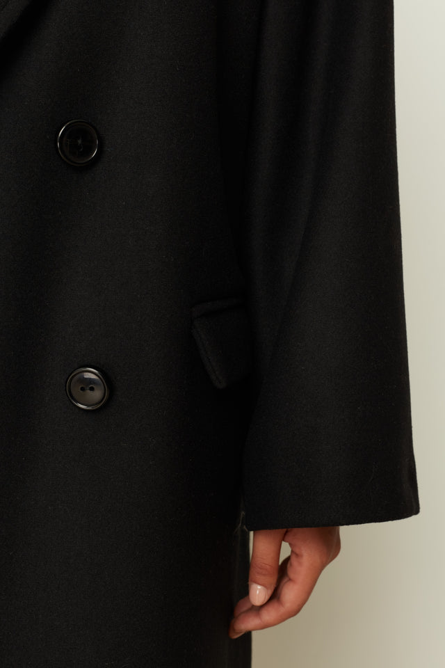 BLACK WOOL COAT