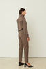HIGH WAIST PANTS BROWN