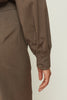 BUTTON SHIRT TOP BROWN