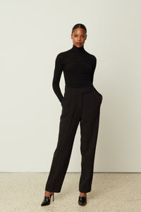 STRAIGHT PANTS BLACK