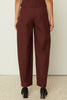 HERRINGBONE PANTS BORDEAUX