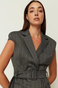 CAPSLEEVE JACKET GREY