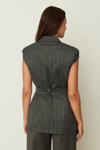 CAPSLEEVE JACKET GREY