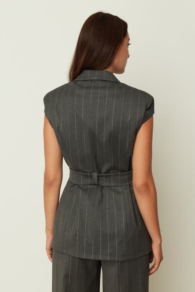 CAPSLEEVE JACKET GREY