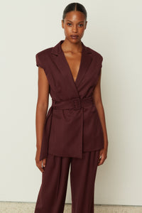 CAPSLEEVE JACKET BORDEAUX