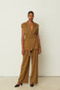 PANTS WITH PLEATS OLIVE