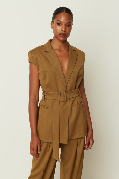 CAPSLEEVE JACKET OLIVE
