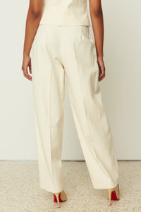HERRINGBONE PANTS CREAM