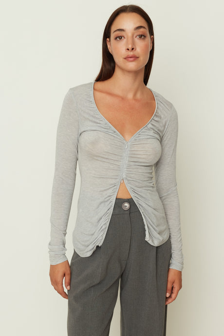 ZIP TOP GREY ONE SIZE