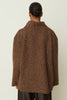V NECK KNIT TOP BROWN ONE SIZE