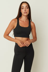 BLACK SCUBA CROP TOP