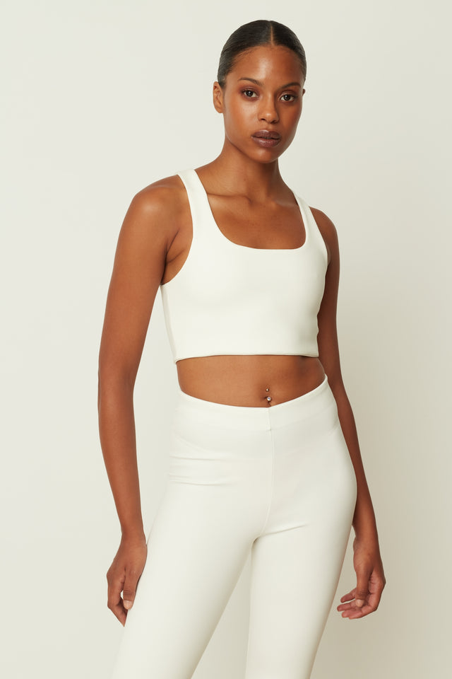 WHITE SCUBA CROP TOP
