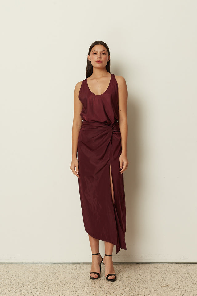 BORDEAUX TWISTED TOP